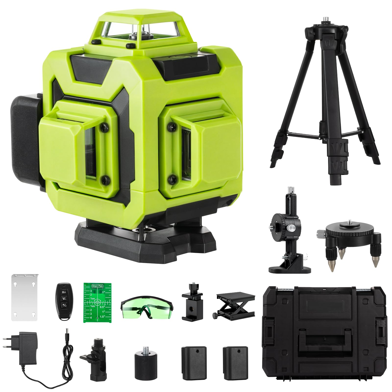 Niveau laser autonivelant STANEW 4D 360° 16 lignes vert avec télécommande intégrée et trépied